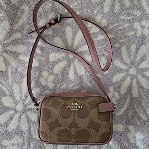 Coach Tan and Pink Crossbody Bag